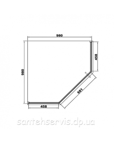 Душова кабіна Eger A Lány з піддоном 599-553 Black 100 * 100, п'ятикутна, чорний профіль
