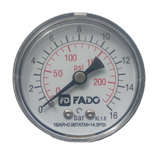 Манометр FADO фронтальный Д50 1/4" 16 бар MF01