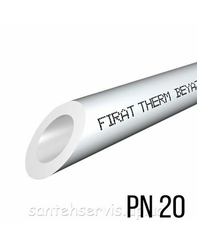 Труба FIRAT PN20 25x4,2 ФБ 011 біла (кратно 4м) (7102)