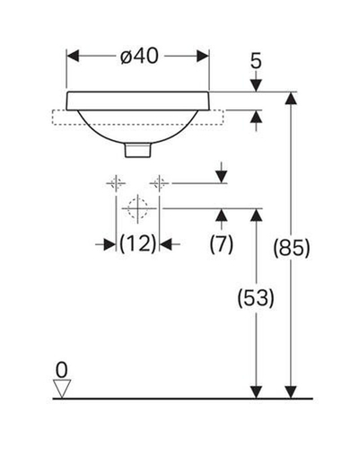 Умивальник Geberit VariForm без переливу 500.703.01.2