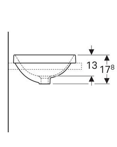 Умивальник Geberit VariForm без переливу 500.703.01.2