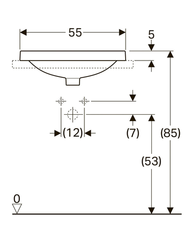 Умивальник Geberit VariForm 500.743.01.2