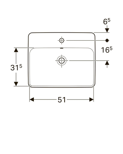 Умивальник Geberit VariForm 500.743.01.2