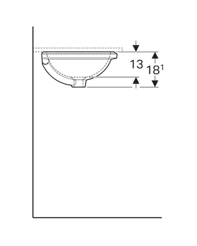 Умивальник Geberit VariForm 500.747.01.2