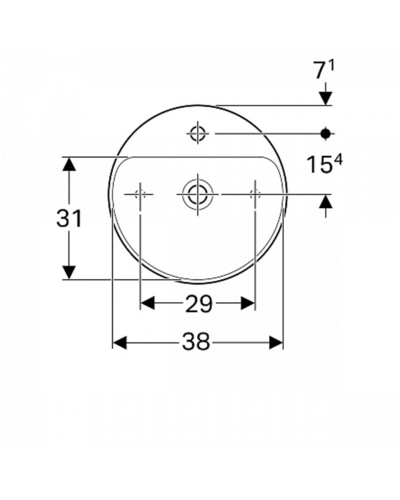 Умивальник Geberit VariForm 500.770.01.2