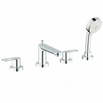 Смеситель Grohe BauLoop двухвентильный на борт ванны с душем, хром 2511900A