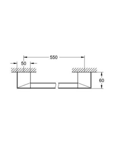 Рушникотримач/ручка для ванної Grohe EX Selection Cube 40807000