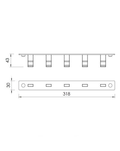 Крючок Imprese (5 шт) прямые, 103222
