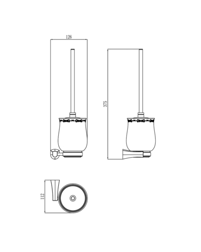 Щетка для унитаза IMPRESE CUTHNA zlato, 150280 zlato