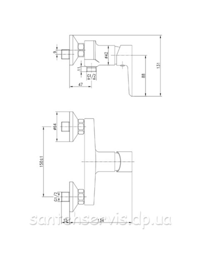 Смеситель Imprese Breclav, для душа хром/белый 15245W