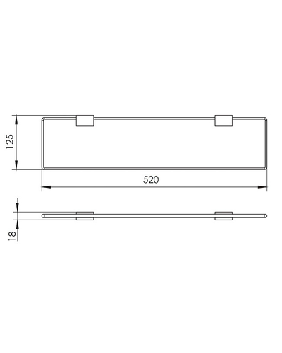 Стеклянная полочка Imprese BITOV, 160300
