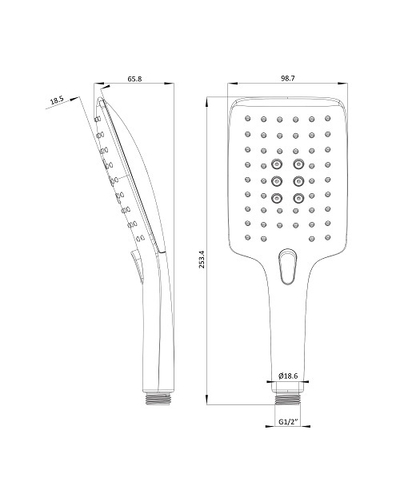 Душевая система Imprese CENTRUM SQP (VR-15610B)