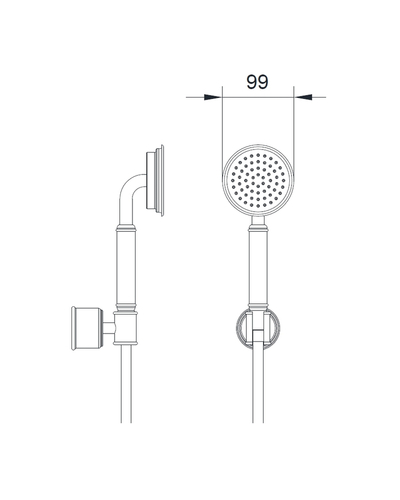 Душовий набір IMPRESE Hydrant, ручний душ 1 режим, шланг, тримач ZMK031806100