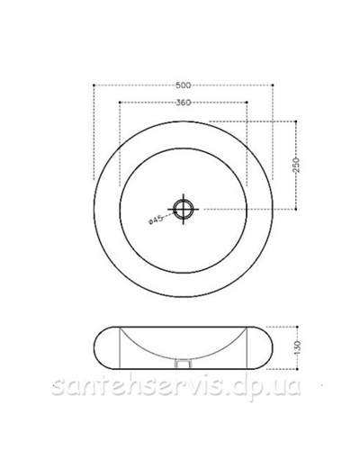 Умывальник Jaquar Fusion 50 см круглый FSS-WHT-29901