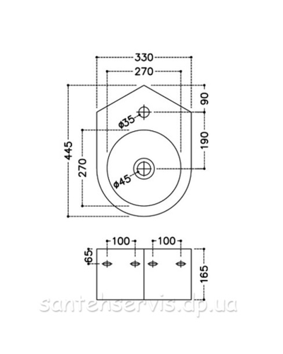 Умывальник Jaquar JDS 35 см, угловой JDS-WHT-25841