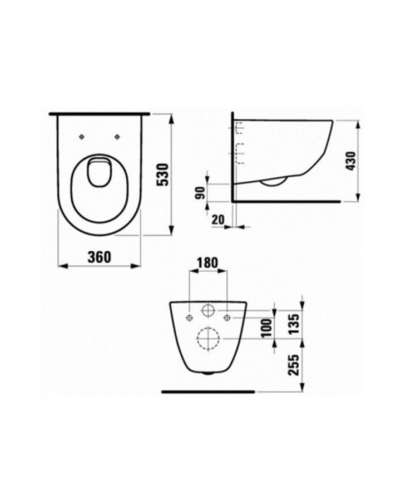 Подвесной унитаз Laufen Pro с Pro Slim сиденьем H8669530000001