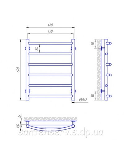 Рушникосушка Laris Мікс П6 450х600 (71207033)