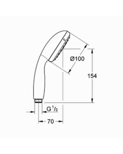 Лійка для ручного душу Grohe New Tempesta 100 27852001