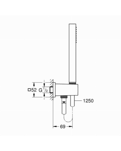 Набір для ручного душу Grohe Euphoria Cube Stick 26405000