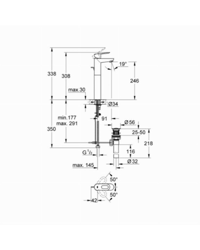 Змішувач для умивальника Grohe BauLoop 32856000