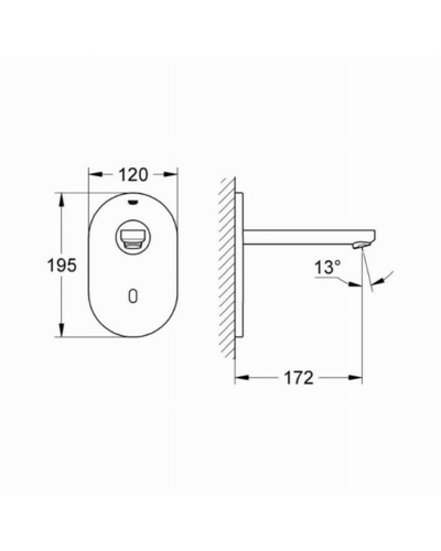 Змішувач для умивальника Grohe Euroeco Cosmopolitan E 36410000 Bluetooth безконтактний, прихованого монтажу