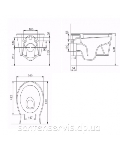 Биде Volle IBERIA, подвесное 13-21-027