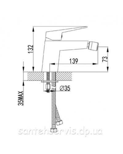 Смеситель Volle ORLANDO 15185100 для биде