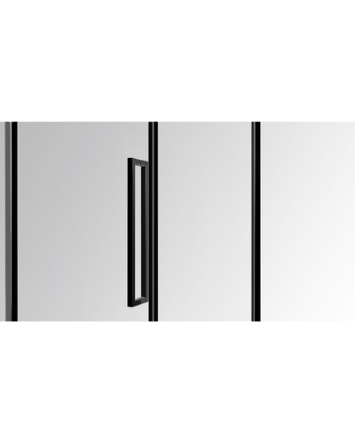 Душова кабіна Eger A Lány без піддону 599-553/1 Black 100 * 100, п'ятикутна, чорний профіль