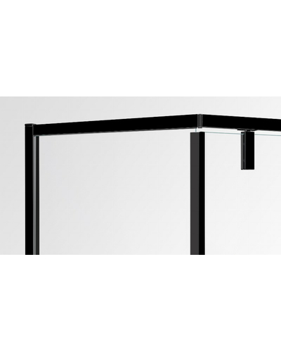 Душова кабіна Eger A Lány без піддону 599-553/1 Black 100 * 100, п'ятикутна, чорний профіль