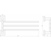 Тримач рушників SQ9431-3 - Квадро Потрійний Поворотний 45см-НЕРЖ-SUS304-(Globus Lux)