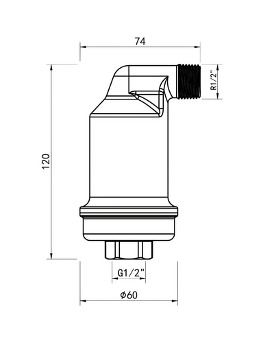 Повітровідвідник автоматичний Koer KR.1247-15 - 1/2 F латунь (KR5855) Повітровідвідник автоматичний Koer KR.1247-15 - 1/2 F латунь (KR5855)