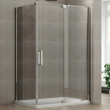 Душова кабіна без піддону Koer SR SC02-100x80x200-TR-01 прозоре скло Easy Clean 8мм, хром (KR5355)