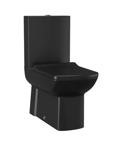 Унітаз-компакт Creavit Lara горизонтальний злив пристінний чорний мат