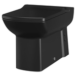 Чаша підлогового унітазу Creavit Lara гор.злив пристінний чорний матовий без сидіння LR360-11SM00E-0000