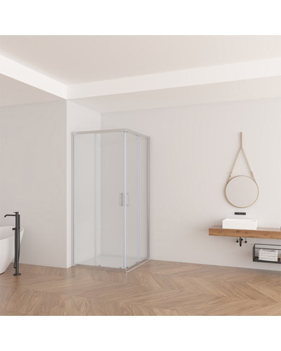 Душевая кабина Domospa by Ravak Slide XSLRV2-90 полир. алюм. Transparent RKUC500028