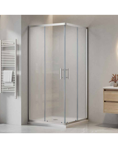 Душевая кабина Domospa by Ravak Slide XSLRV2-90 полир. алюм. Transparent RKUC500028