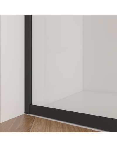 Душевые двери Domospa by Ravak Slide SLDP2-100 чёрный Transparent 6мм RKUC500032