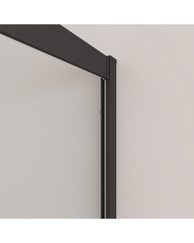 Душевая кабина Domospa by Ravak Slide XSLRV2-90 чёрный мат Transparent RKUC500029