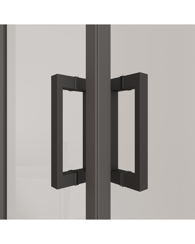 Душевая кабина Domospa by Ravak Slide XSLRV2-90 чёрный мат Transparent RKUC500029