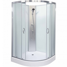 Душовий бокс Grace 90x90x195см напівкруглий хром, переднє скло 5мм мат SLD-2101СН