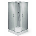 Душевой бокс Grace 90x90x195см квадратный хром, переднее стекло 5мм мат SLD-2102
