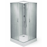 Душевой бокс Grace 90x90x195см квадратный хром, переднее стекло 5мм мат SLD-2102