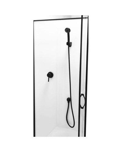 Гидробокс Grace 90x90x195см полукруглый чёрный, переднее стекло 5мм прозрачное A105(224)В