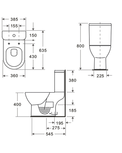 Унитаз-компакт Grace Rivo Rimless CT8132