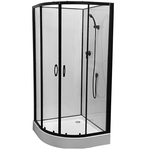 Гидробокс Grace 90x90x195см полукруглый чёрный, переднее стекло 5мм прозрачное A105(224)В