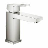 Смеситель для умывальника Grohe Eurocube M-Size с донным клапаном, сталь (23445DC0)