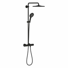 Душевая система с термостатом Grohe Rainshower 310, черный матовый (22119KF0)