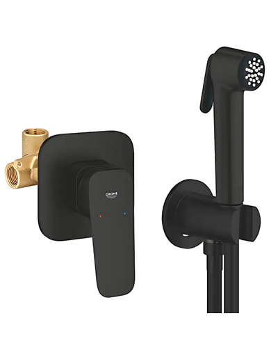 Набор для гигиенического душа Grohe Cubeo чёрный мат UA11183243