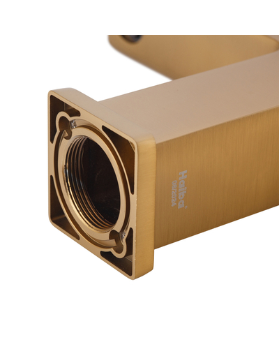 Смеситель для умывальника Haiba Kant 001 Brushed Gold (HB9605)