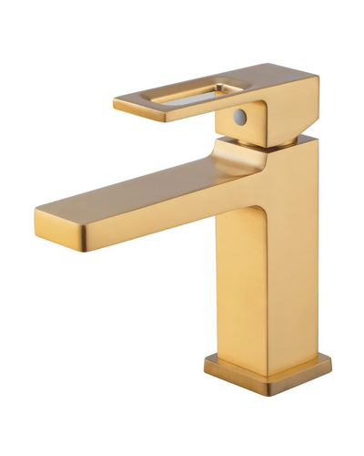 Смеситель для умывальника Haiba Kant 001 Brushed Gold (HB9605)